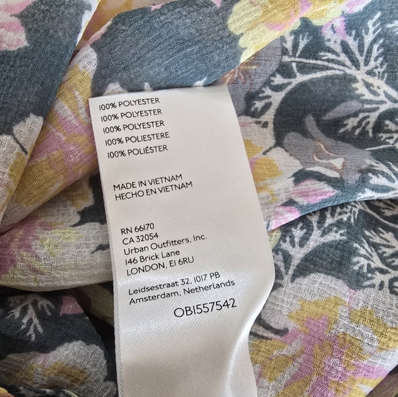 FREE PEOPLE x REVOLVE Maybel Happy Combo Ruffled Tie Front Chiffon Top NWT - Picture 13 of 13